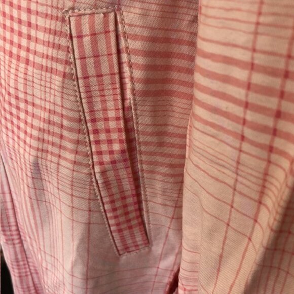 LAUREN CONRAD LC Very Berry Plaid Trench Coat Medium - Picture 9 of 17